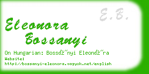 eleonora bossanyi business card